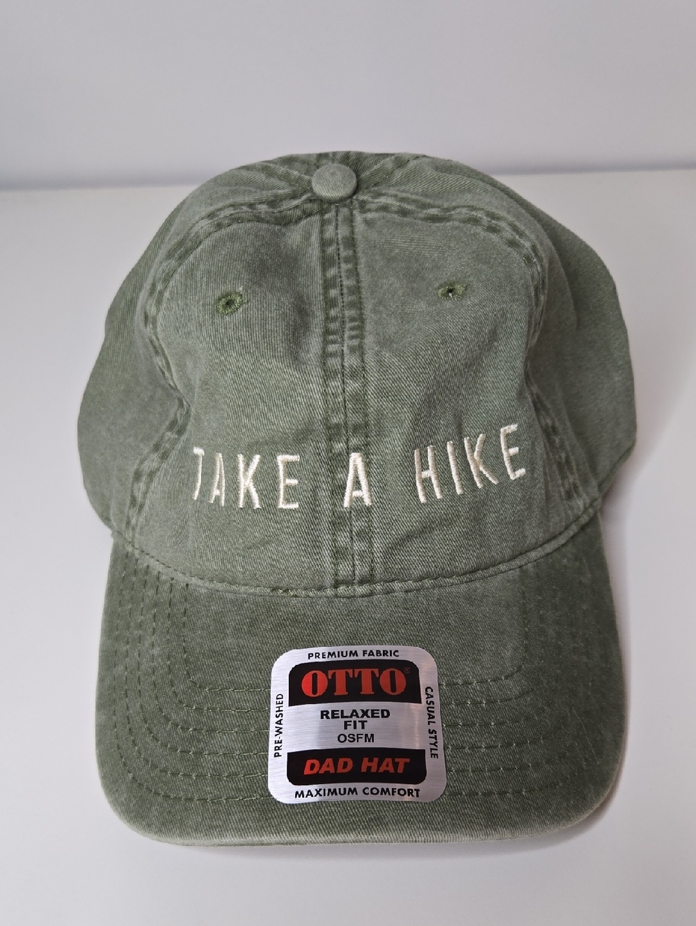 OTTO Olive Green 'TAKE A HIKE' Embroidered Dad Hat New E